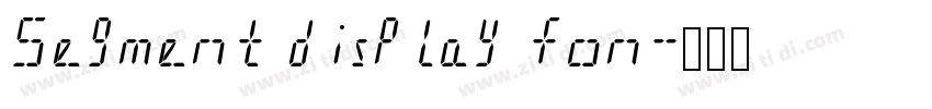Segment display fon字体转换